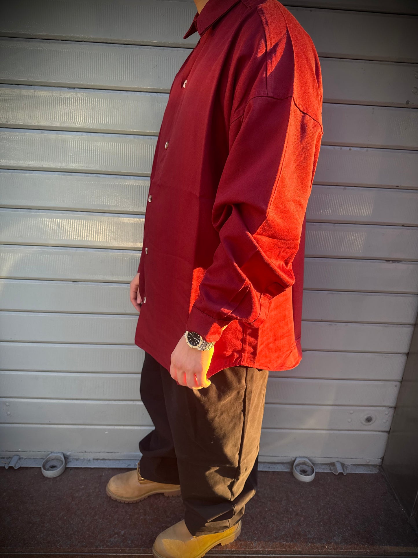 CAMICIA OVER FIT (bordo)