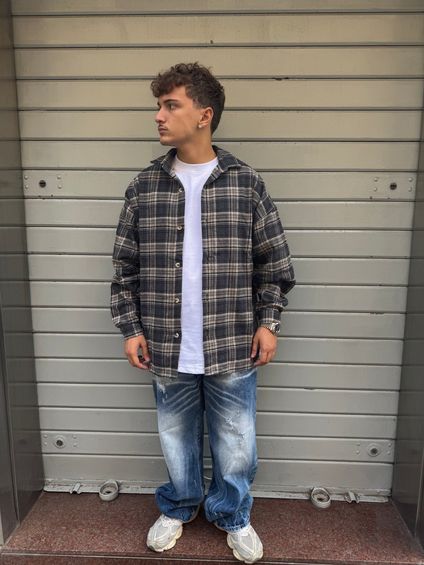 CAMICIA A QUADRI OVER