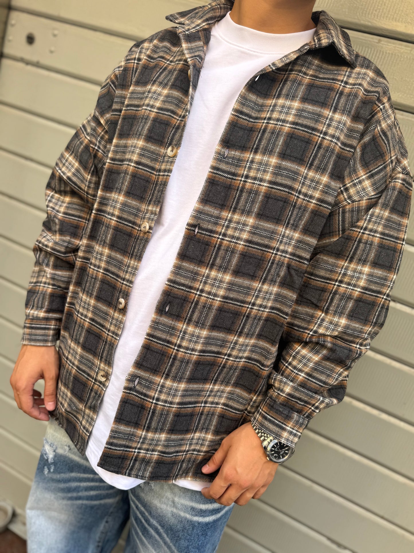 CAMICIA A QUADRI OVER