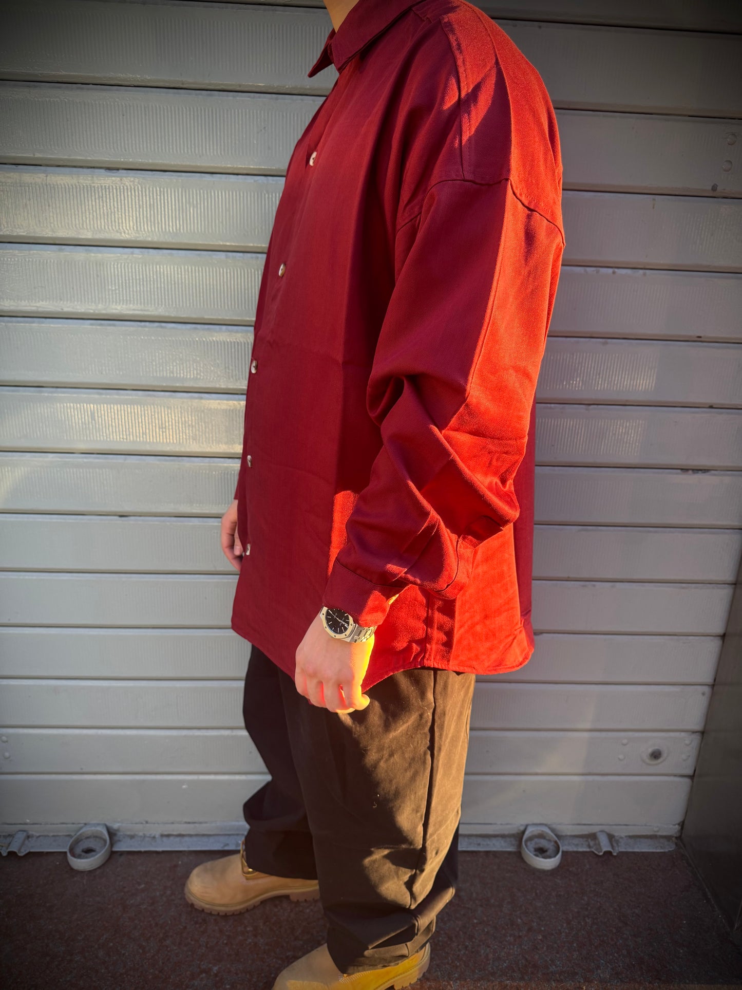 CAMICIA OVER FIT (bordo)