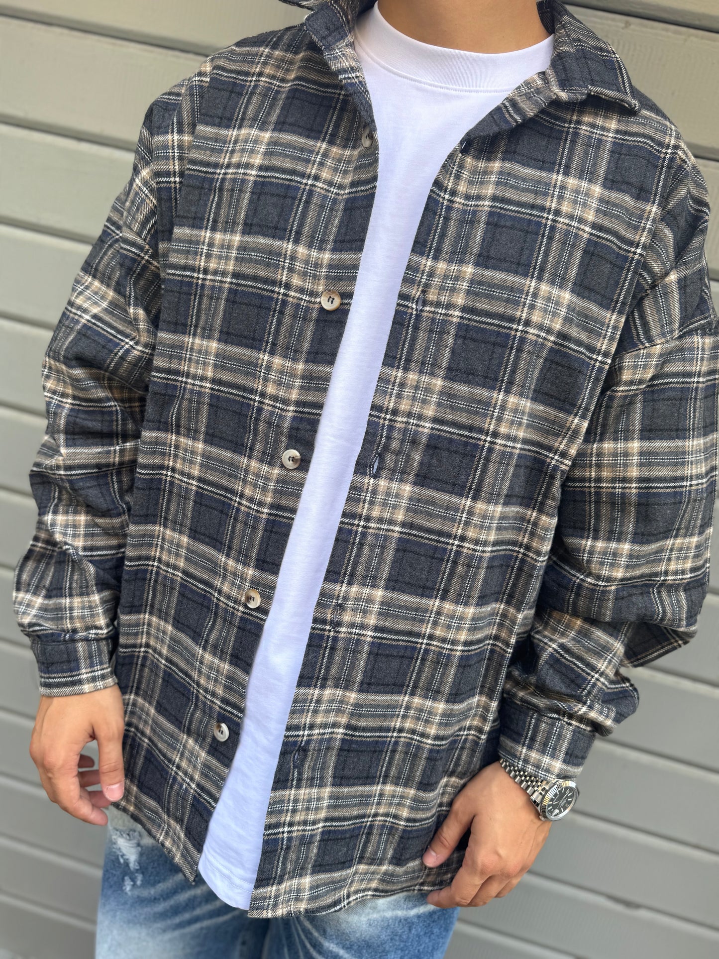 CAMICIA A QUADRI OVER