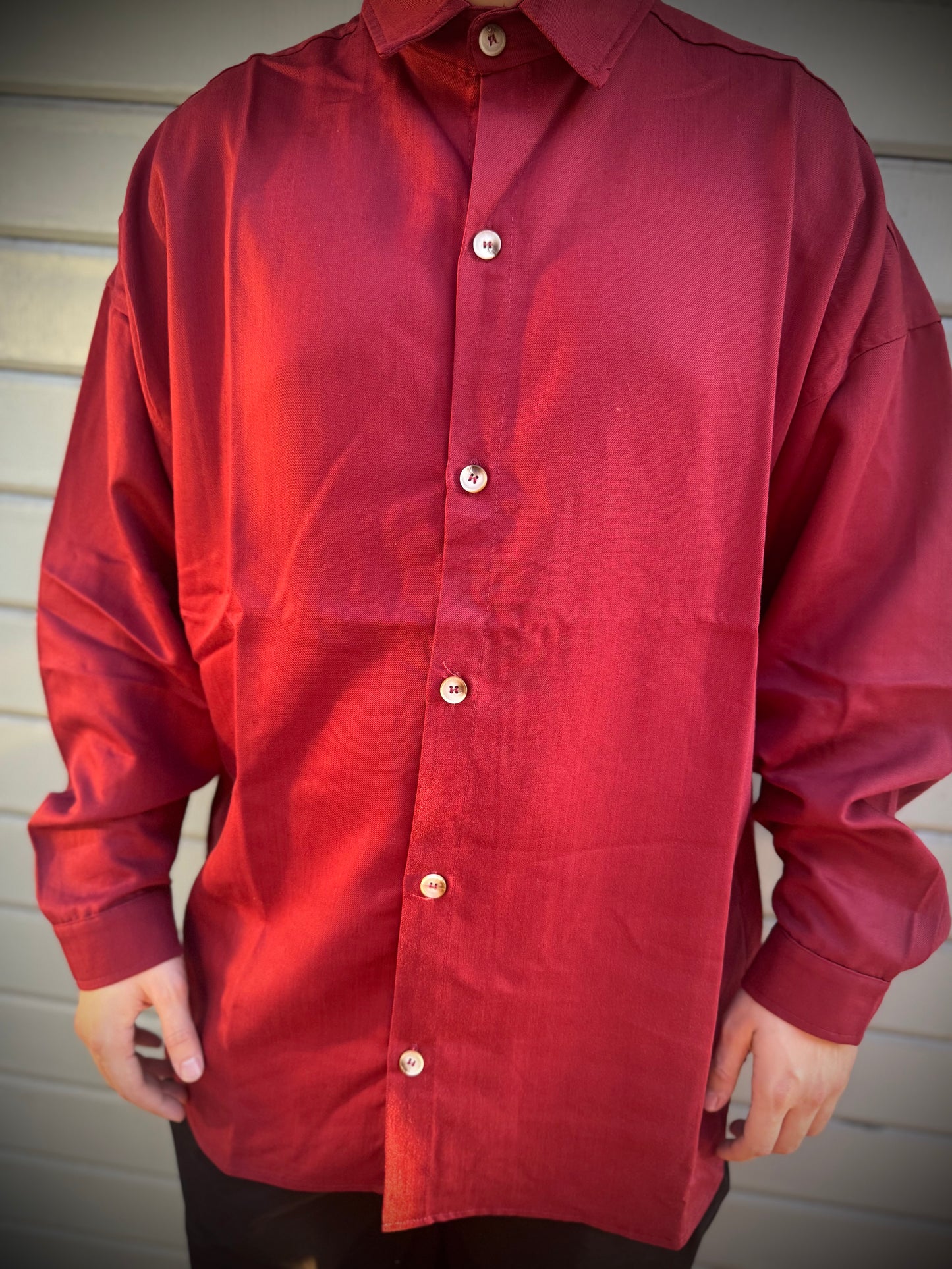 CAMICIA OVER FIT (bordo)