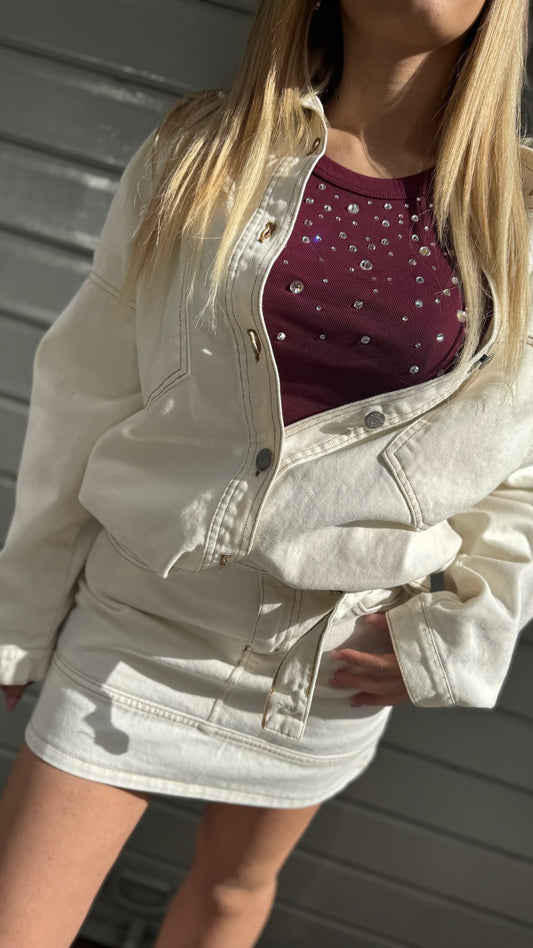 COORDINATO DENIM (bianco)