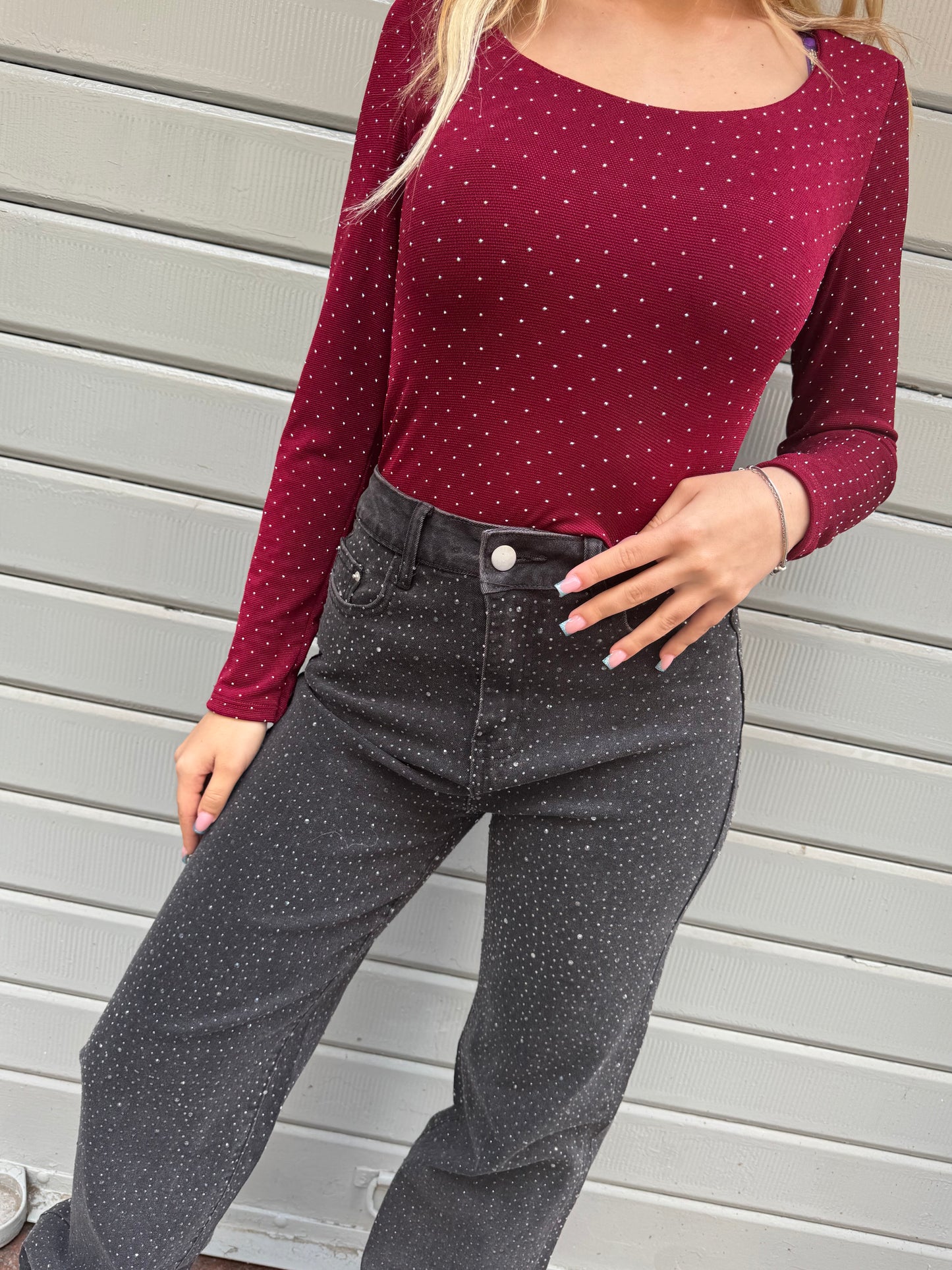 JEANS GLITTER (nero)