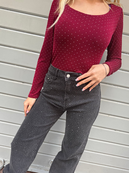 JEANS GLITTER (nero)