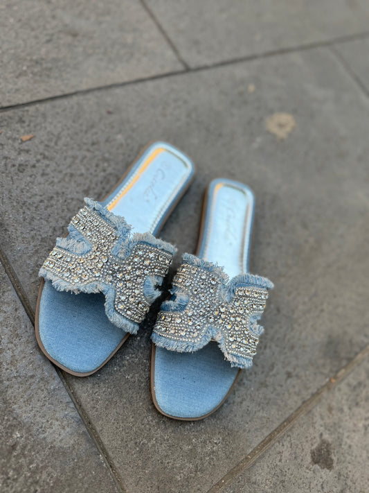 CIABATTINA MOD HERMES (blu jeans)